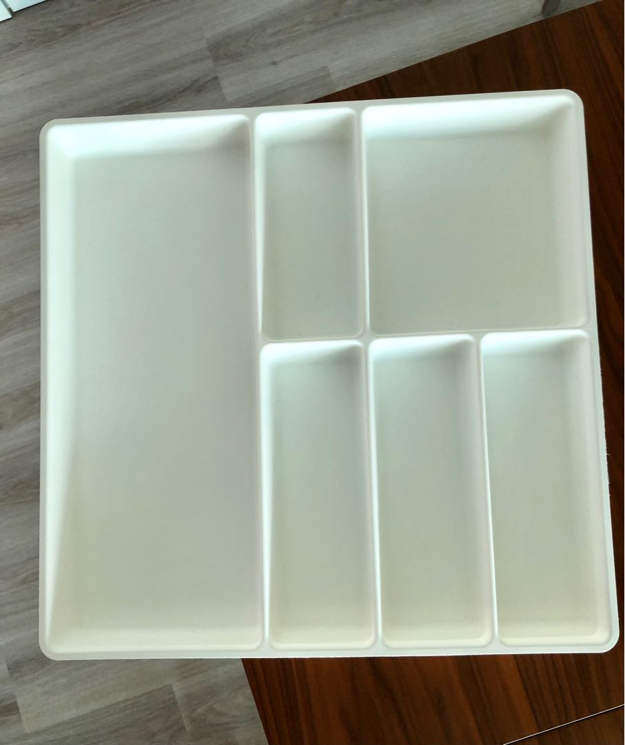 Range-couverts IKEA STÖDJA Blanc 51 X 50 Cm - Pour Tiroir De Cuisine, Organisation Couverts, Plastique Polypropylène