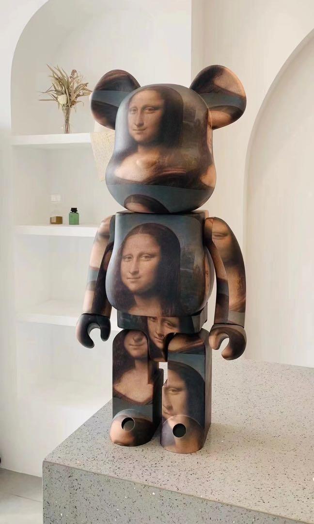 [In Stock] BE@RBRICK x LEONARD DE VINCI Mona Lisa 1000% bearbrick (Official  Product Authorised by Louvre Museum with hologram) Jay Chou same style