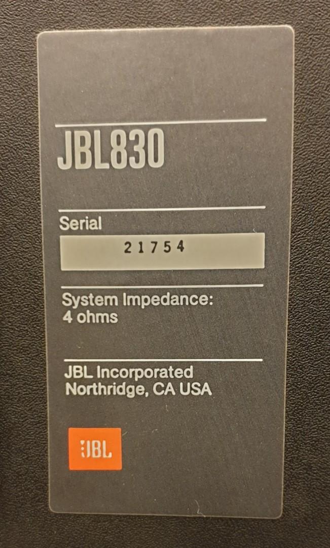 JBL 830 Floor Standing Speaker, Audio, Soundbars, Speakers & Amplifiers