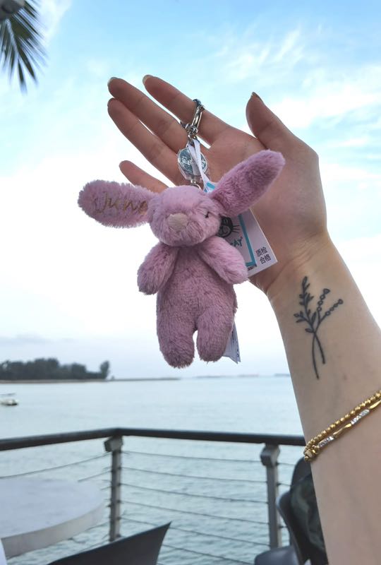 jellycat rabbit keyring