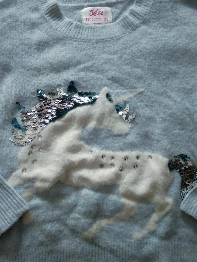Justice unicorn sweater online