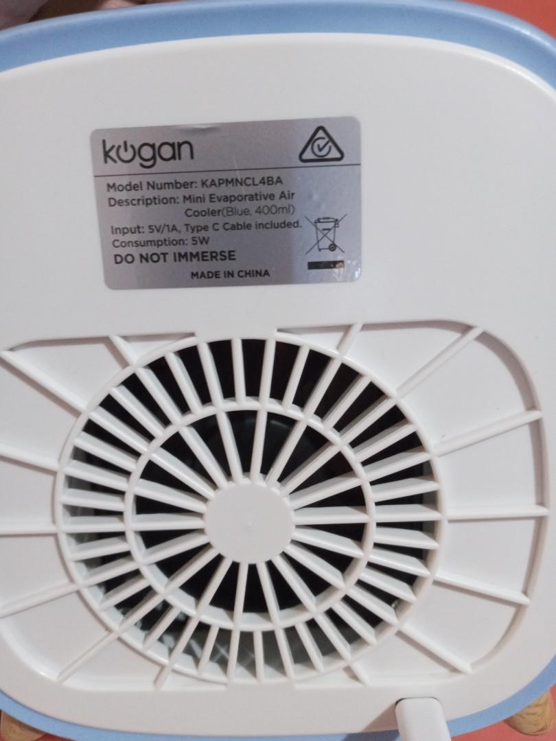Kogan Mini Evaporative Air Cooler (Blue, 400ml), TV & Home Appliances