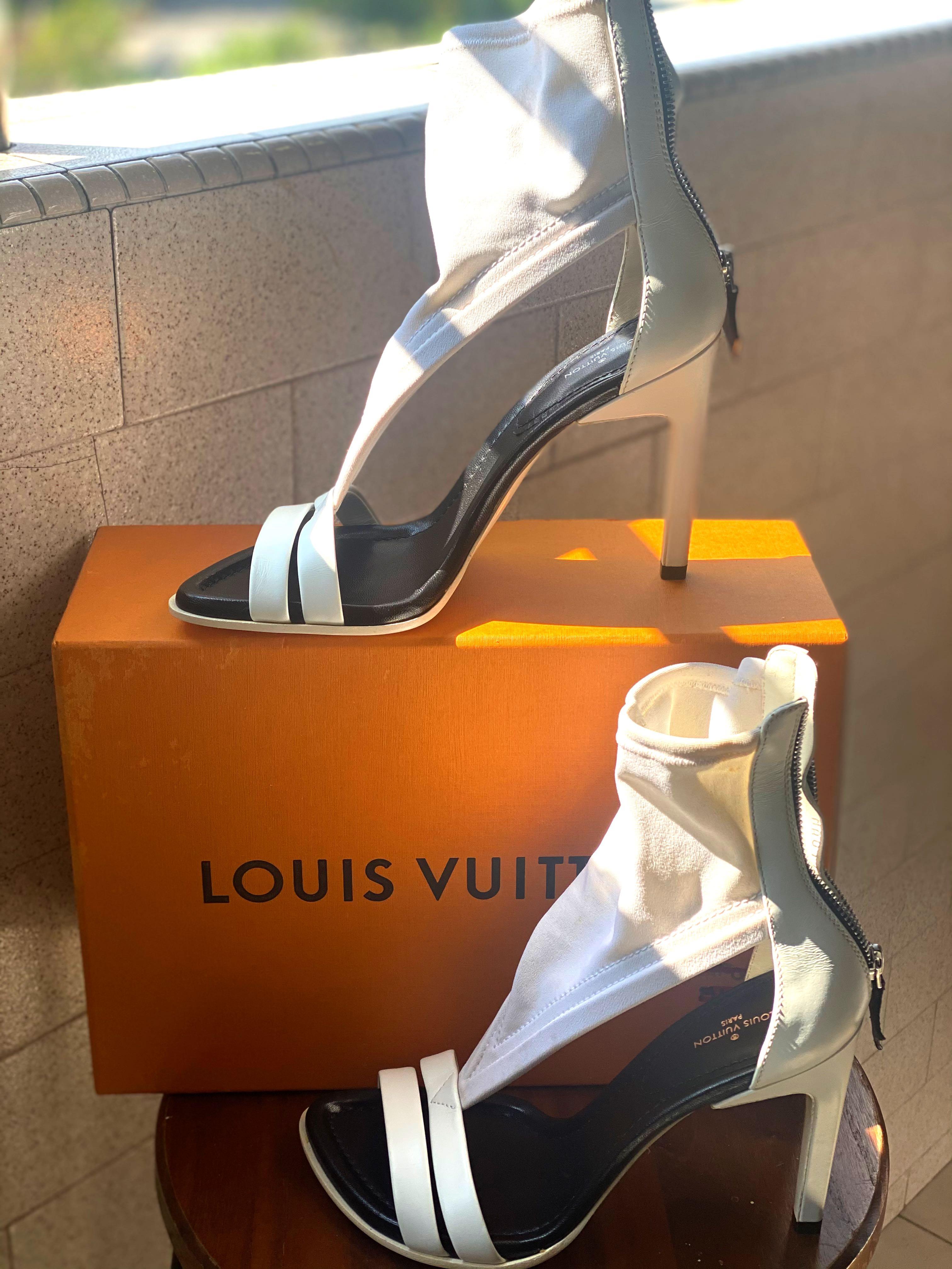 White louis vuitton top heels