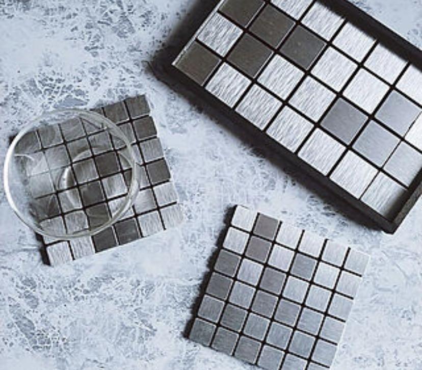 Metal tile sticker DAISO DIY remake sheets, Furniture & Home Living