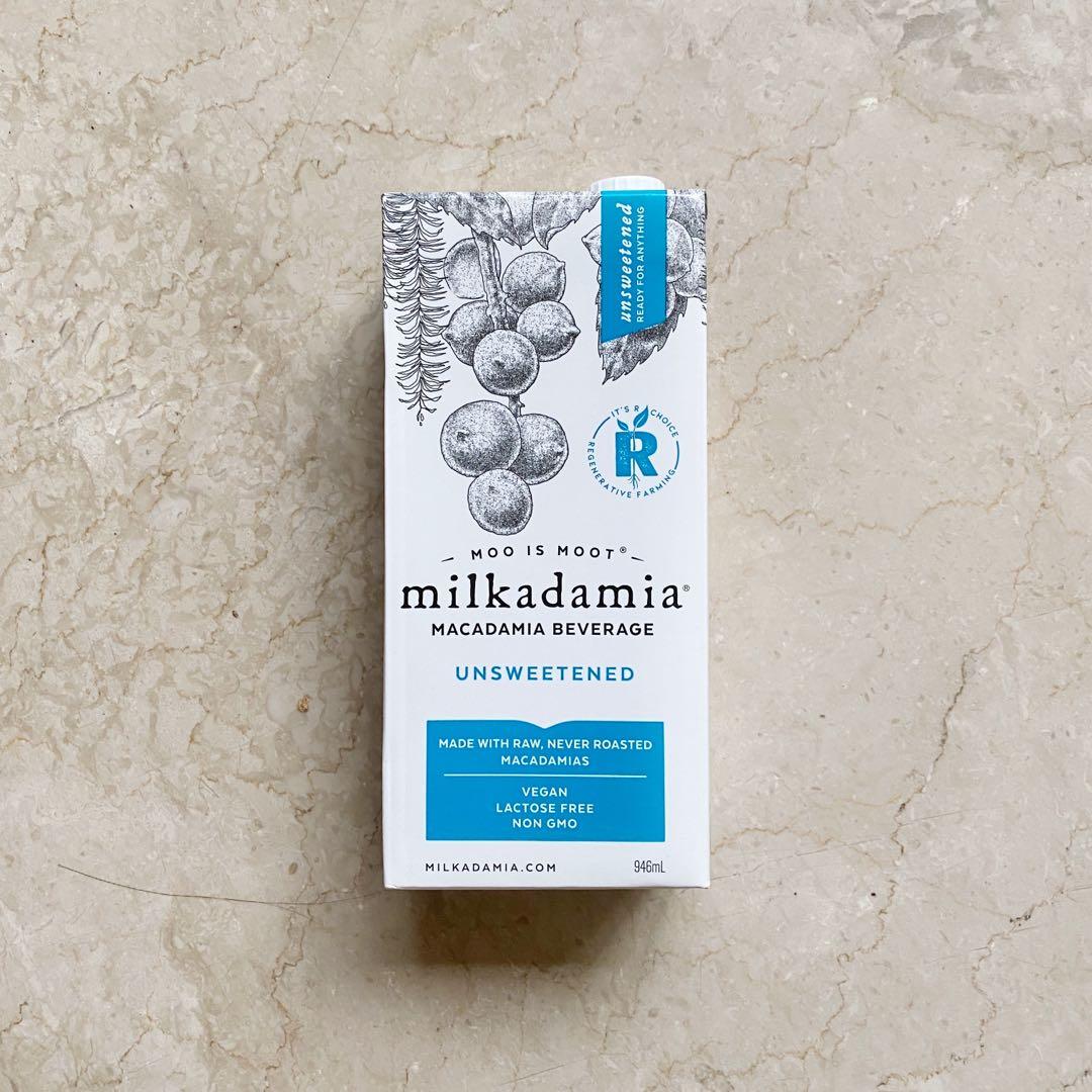 Milkadamia Unsweetened Macadamia Milk Vegan Dairy Free 55kcal Per Serving Food Drinks Beverages On Carousell