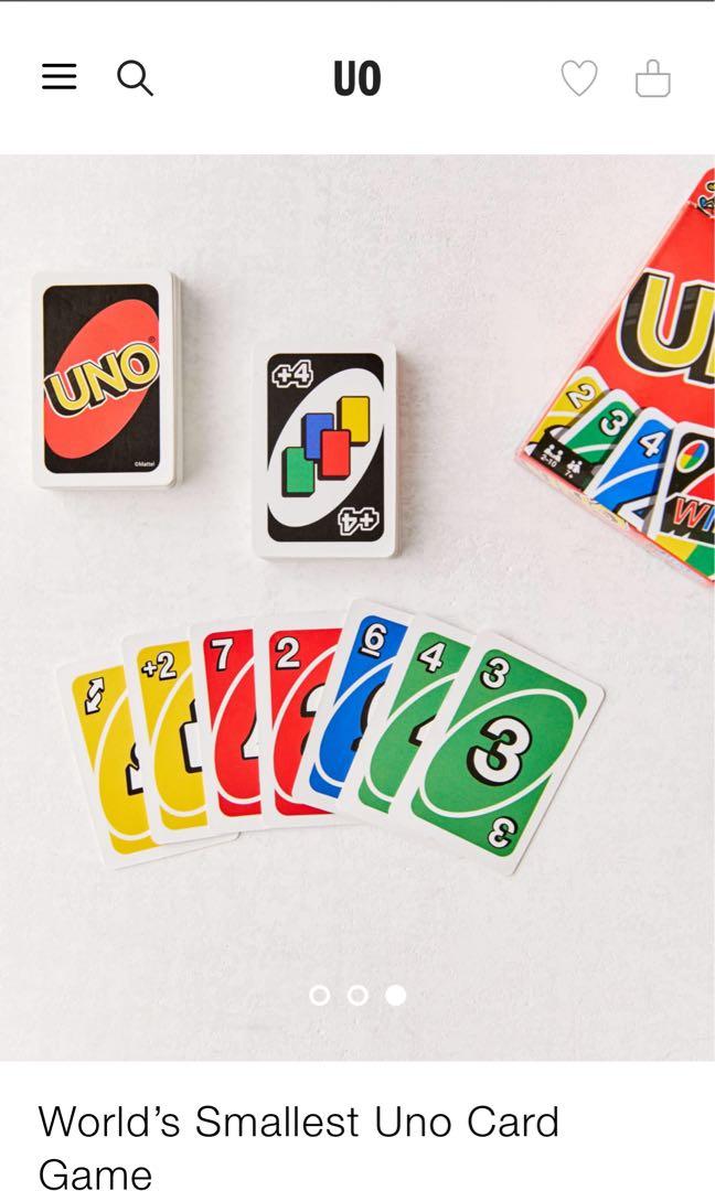 Mini Uno Cards Game Hobbies Toys Toys Games On Carousell