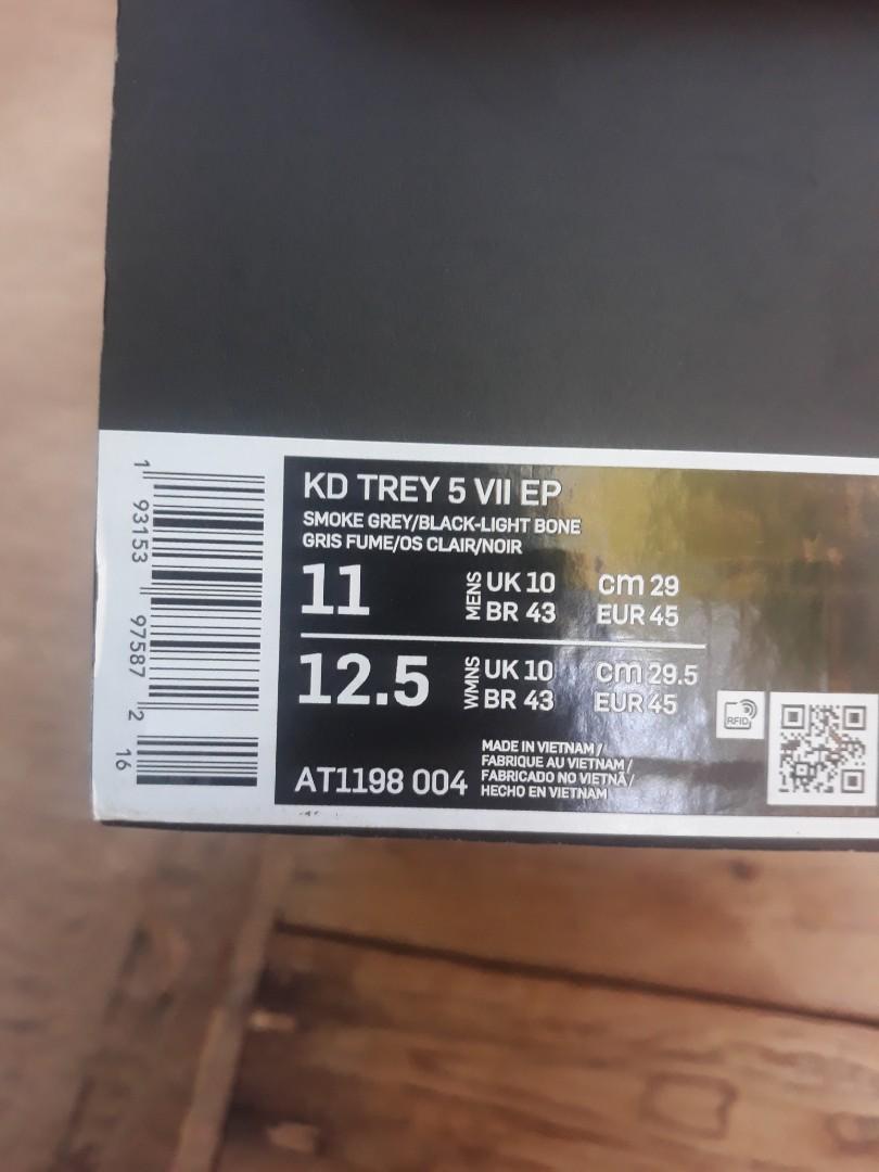Nike KD Trey 5 VII EP (Category: Sneakers) located in Antipolo. Submitted by geepee024 (Listing ID 1081562981, Image 1). Description: For Sale brand new KD Trey 5 VII EP Smoke Grey Colorway Reason for selling: Low cut guy 😁.