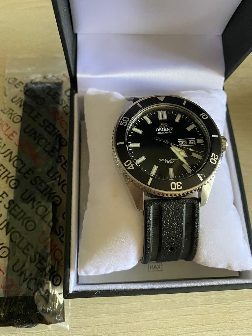 Orient Kano with Uncle Seiko rubber tyre strap, Luxury, Watches on Carousell