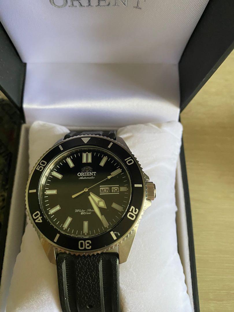 Orient Kano with Uncle Seiko rubber tyre strap, Luxury, Watches on Carousell