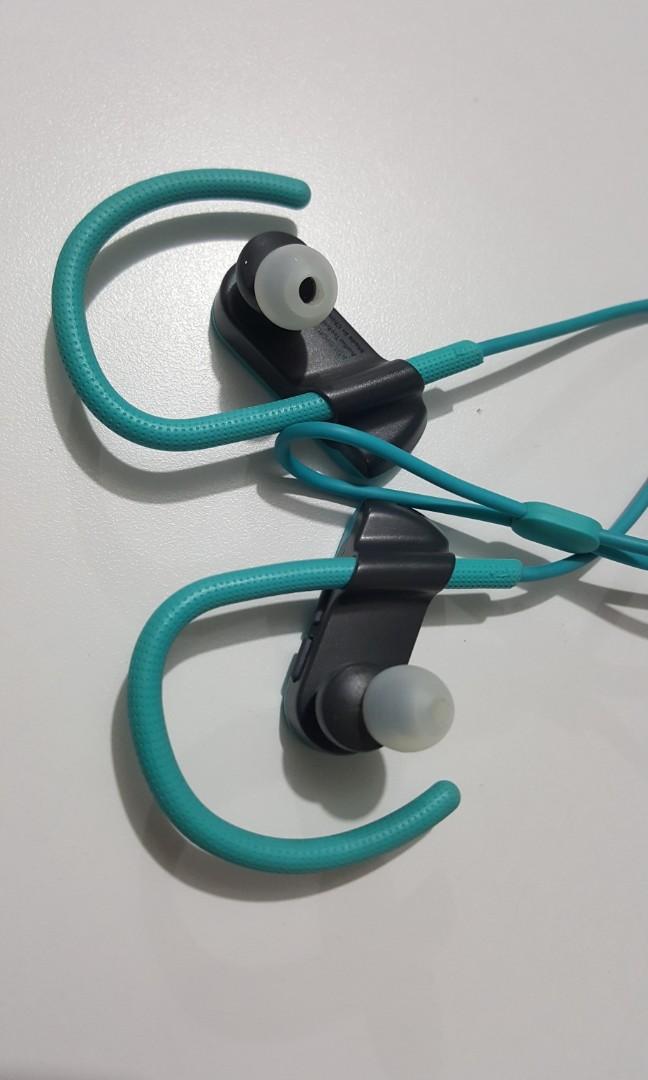 Original ATH-SPORT50BT Wireless Earphone (Category: Earphones) located in Las Pinas. Submitted by warrior.warrior (Listing ID 1081553032, Image 2). Description: The ATH-SPORT50BT wireless in-ear headphones pair great sound with great fit and freedom of movement to fuel your workout wherever it takes you. It has ear-hook design which keeps the headphones securely and comfortably in place so the powerful 9 mm drivers can deliver all the crystal-cle