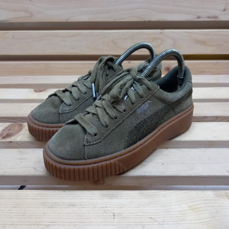Puma suede platform animal olive discount