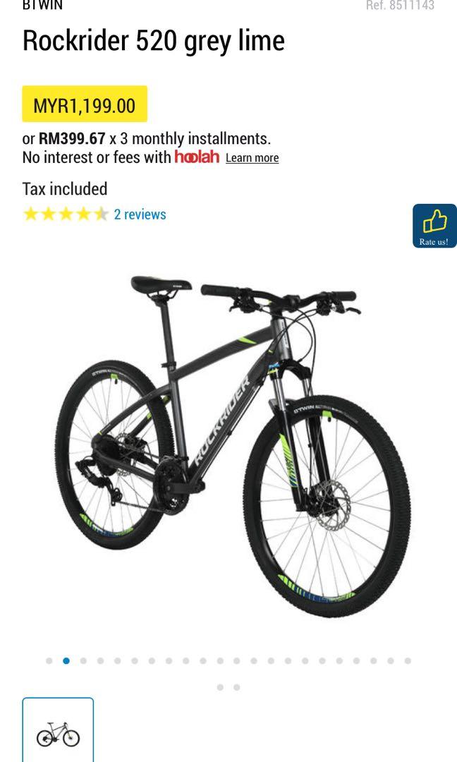 Rockrider 520 grey lime clearance