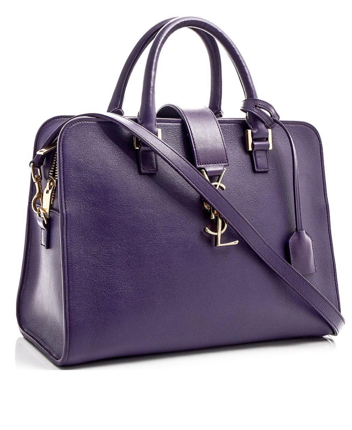 YSL monogram small cabas bag in purple Luxury Bags Wallets on Carousell