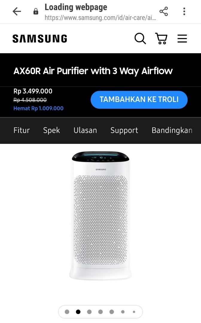 Ax60r air purifier with 3 way airflow discount