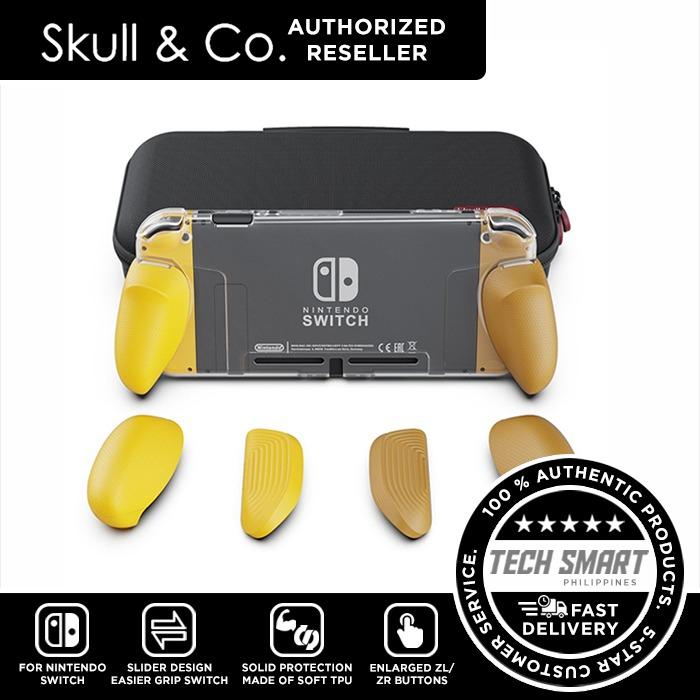 Skull & Co. GripCase Crystal Bundle: Ergonomic Grip Protective Case for Nintendo Switch (Category: Nintendo) located in Manila. Submitted by techsmartph (Listing ID 1066237407, Image 2). Description: Message us for color availability. * A 2-in-1 accessory for your Switch: an ergonomic grip + a protective case * Sleek look, various grip colors to match your Joy-Cons * 3 pairs of interchangeable grips with a brand-new design to fit all hand sizes *