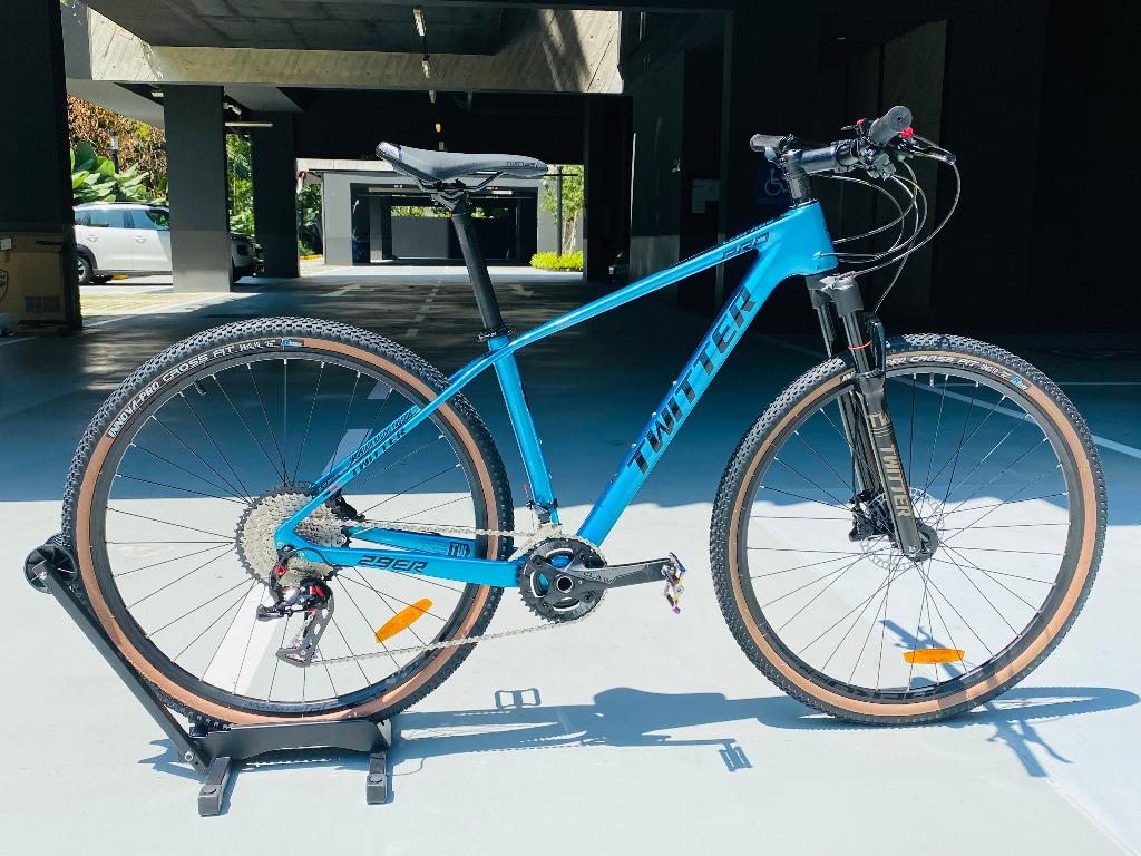 Sky Blue Twitter Leopard Pro Carbon Mountain Bike MTB Bicycle