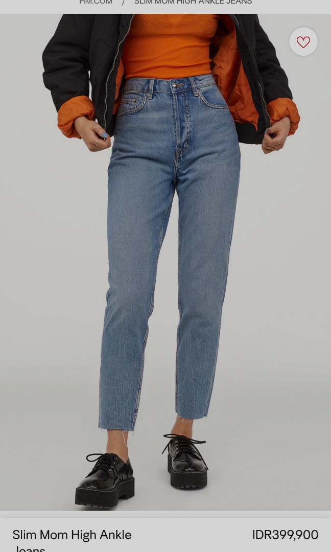 Slim mom high ankle jeans h\u0026m, Fesyen 