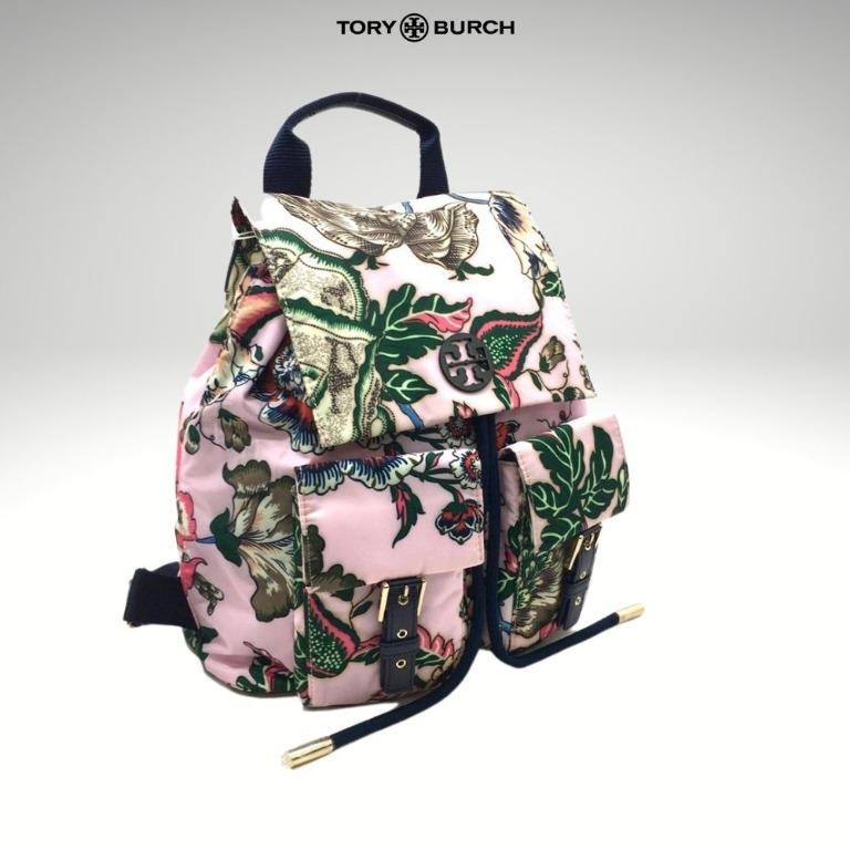 Tilda printed nylon flap backpack hotsell