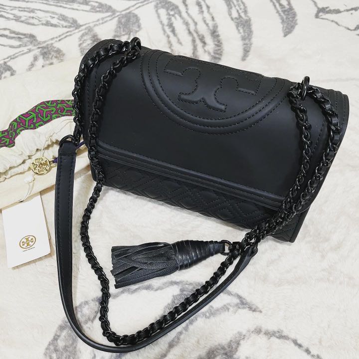 tory burch fleming distressed convertible shoulder bolsa