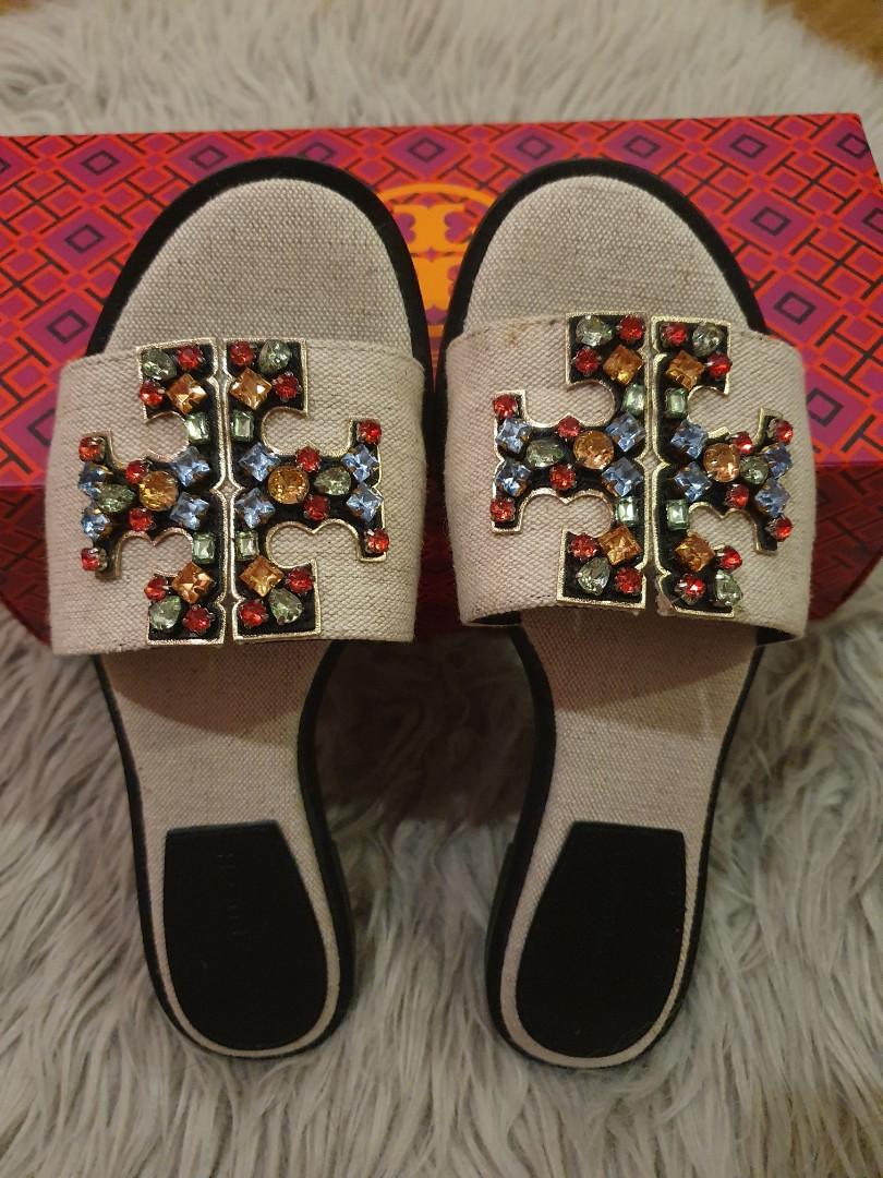 Tory burch best sale ines embellished slides