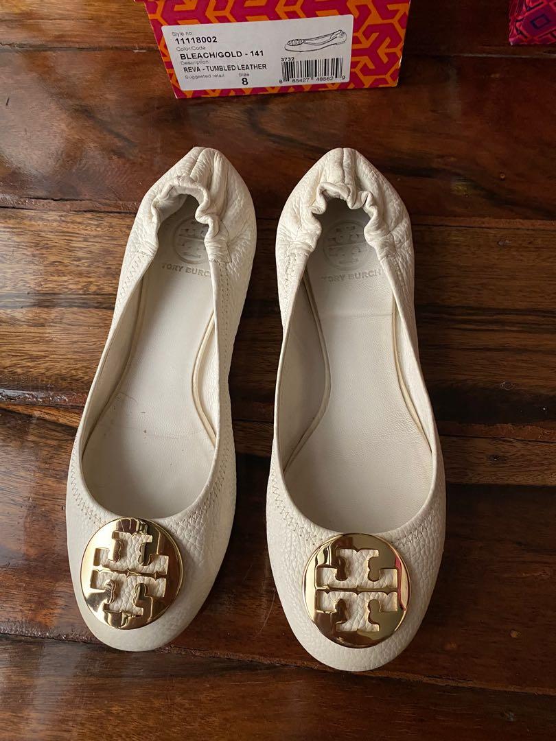 Tory Burch Reva Bleach Gold size 8 Women s Fashion Footwear