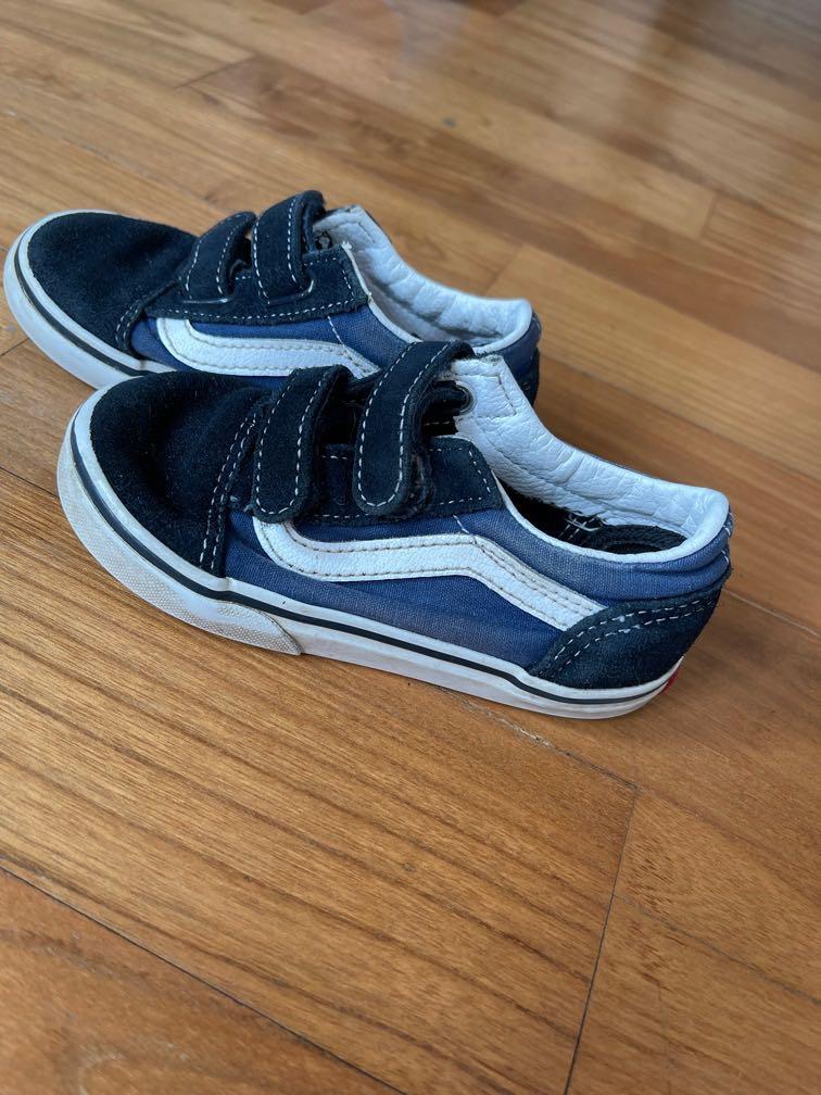 Vans store blue velcro