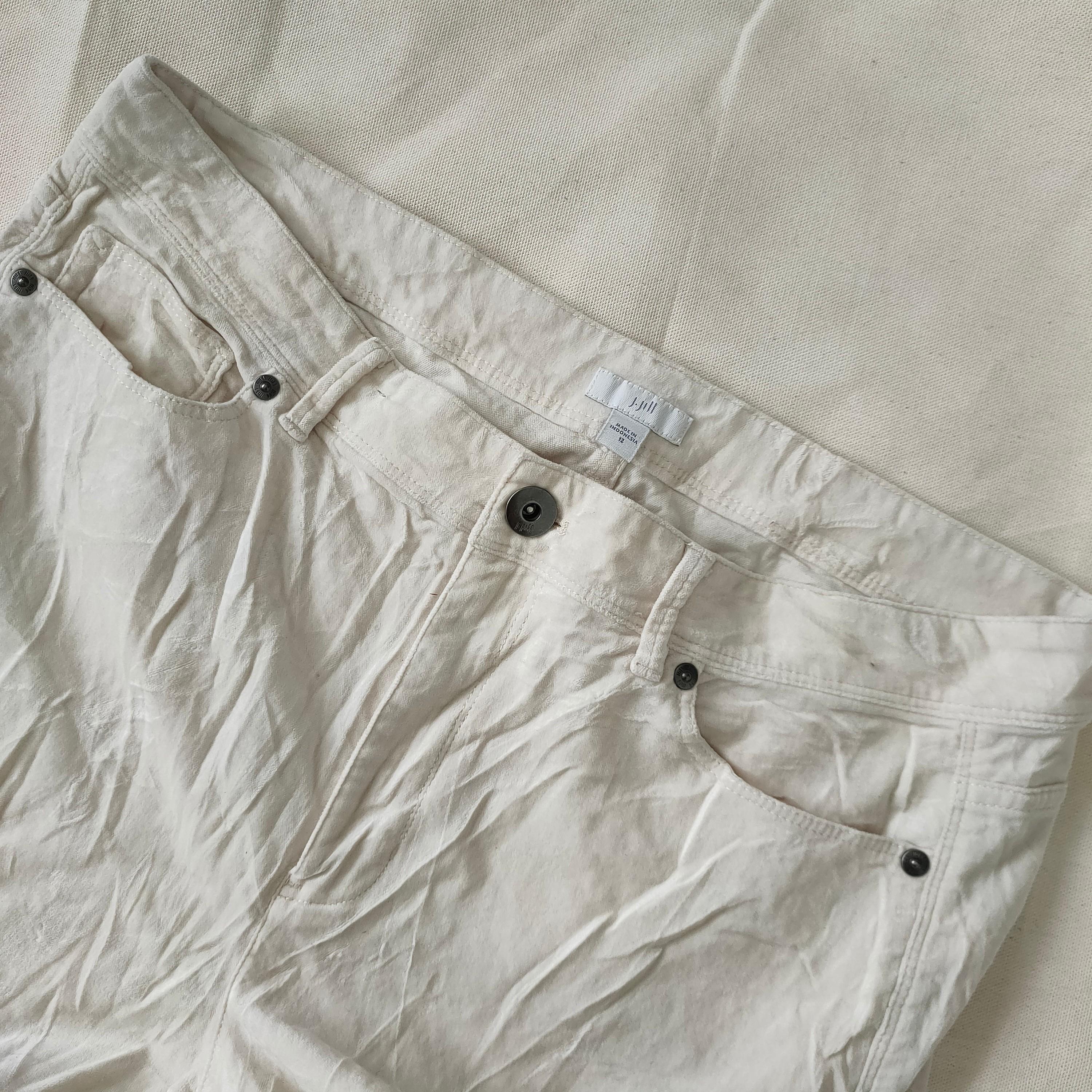 White j.jill large size corduroy pants, Women's Fashion, Bottoms