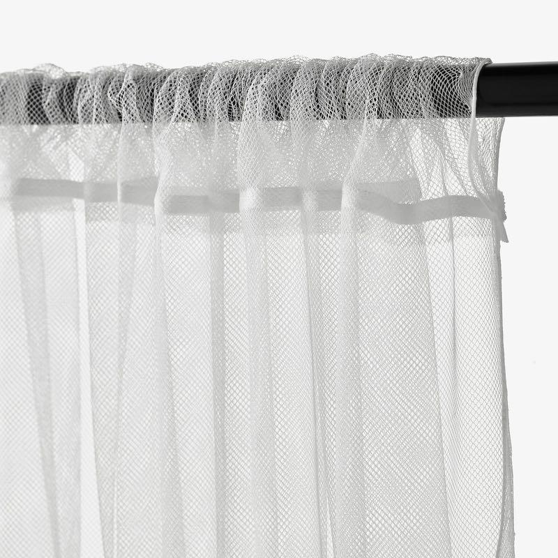 White Mesh Curtains 2 Packs Furniture, Mesh Shower Curtain
