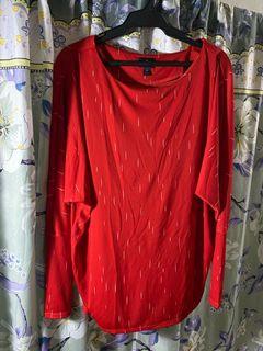 Worthington Red Batwing blouse