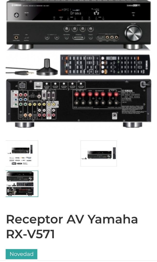 Yamaha RXV571 AV Receiver, Audio, Soundbars, Speakers & Amplifiers on
