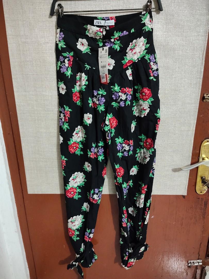 Zara Floral print toruser, Fesyen 