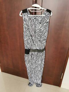 Zebra cocktail jumpsuits playsuits
