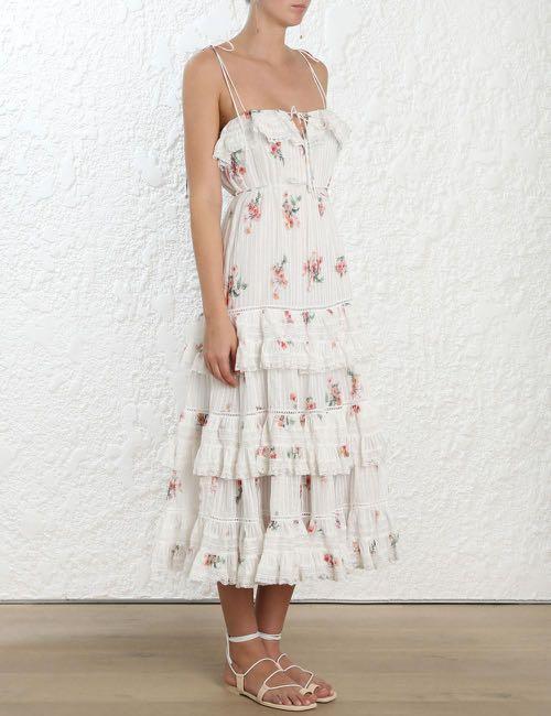Zimmermann heathers pintuck frill dress top