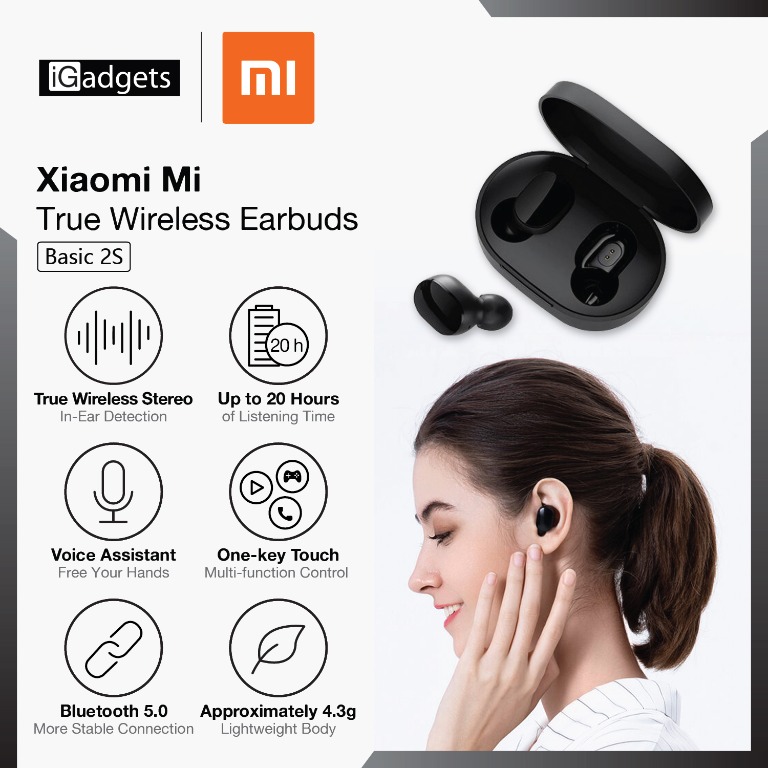 2021 Version English Xiaomi Mi True Wireless Earbuds Basic 2S