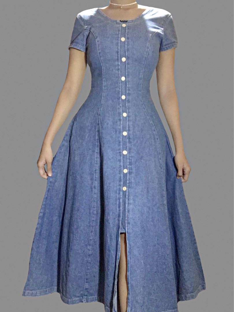 Vintage denim dresses discount
