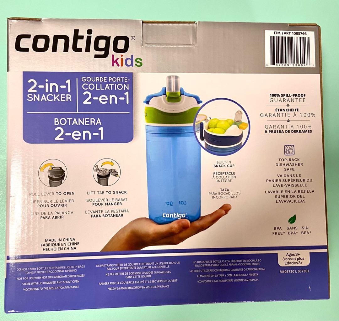 Contigo Kids 2 in 1 Snacker Spill Proof Bottle & Snack Cup Pink
