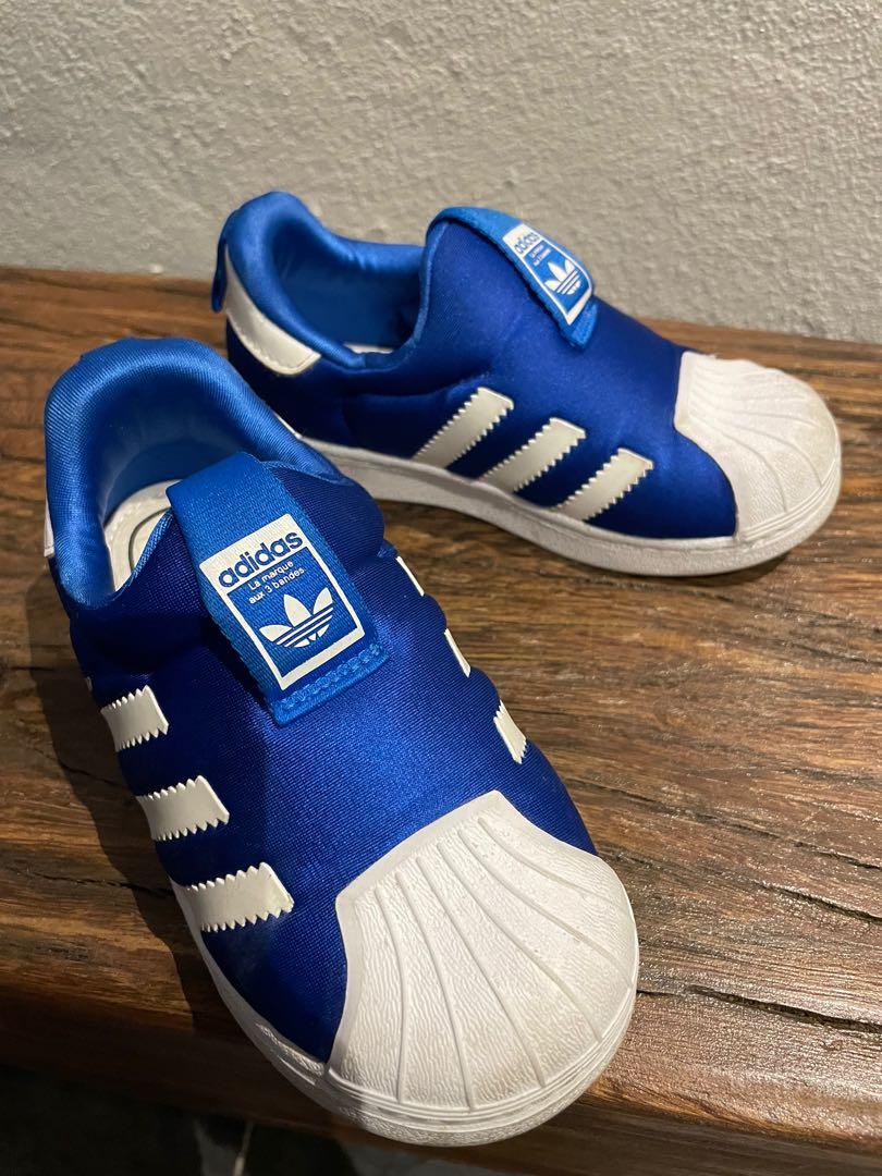 Blue adidas toddler best sale shoes