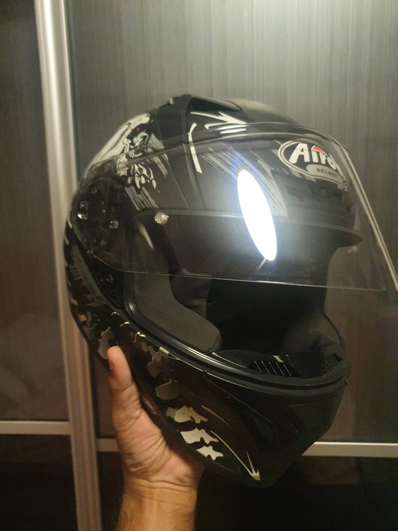 Airoh Valor Shell Matt Helmet, Motorcycles, Motorcycle Apparel on Carousell