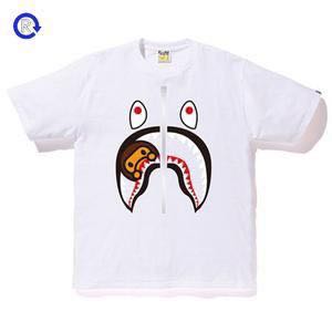 BAPE Shark Baby Milo Tee in White Men s Fashion Tops Sets