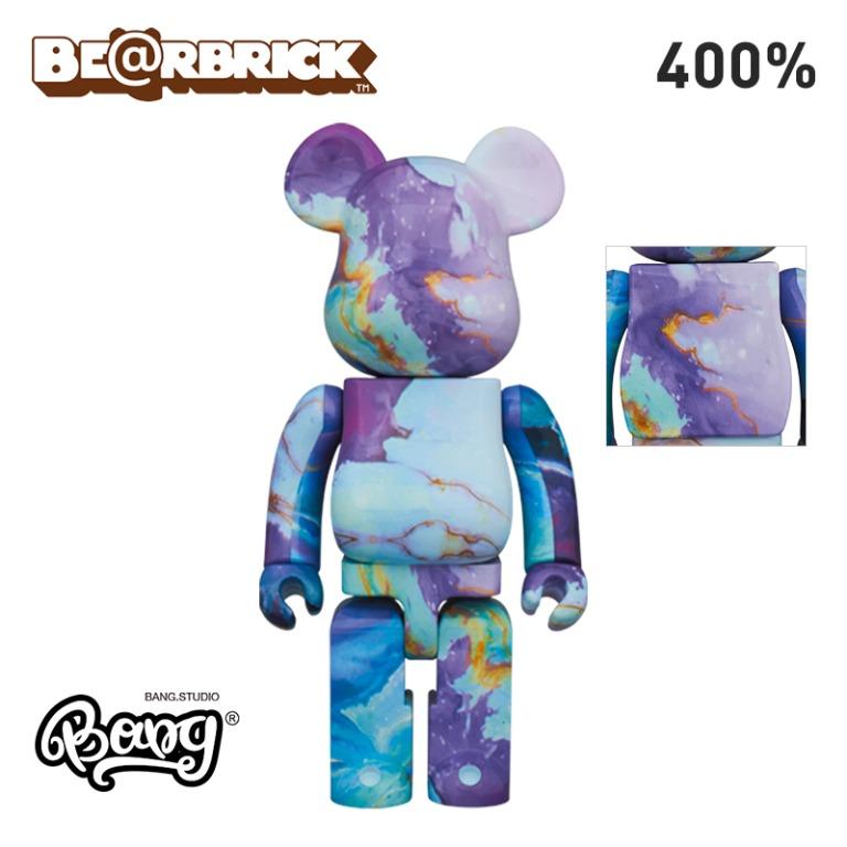 Bearbrick 400% MARBLE 大理石花紋, 興趣及遊戲, 玩具& 遊戲類- Carousell