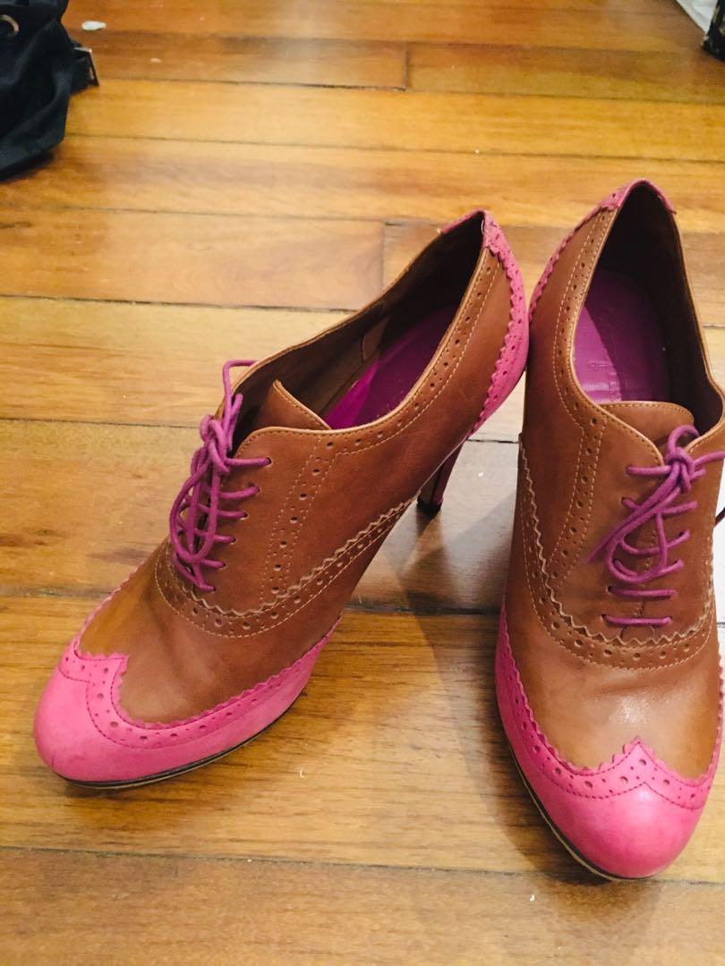 Cole Haan Nike Air Lucinda Leather Oxford Heels Women s Fashion