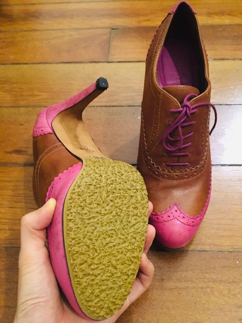 Cole Haan Nike Air Lucinda Leather Oxford Heels Women s Fashion