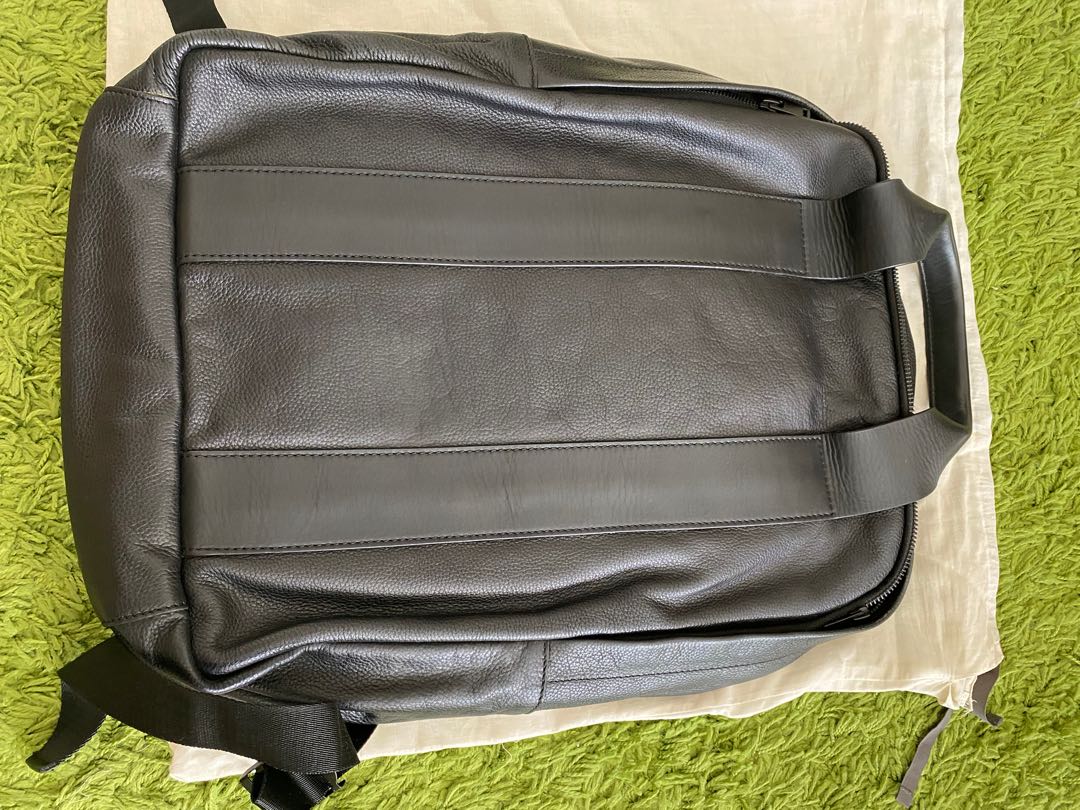 cos grained leather backpack
