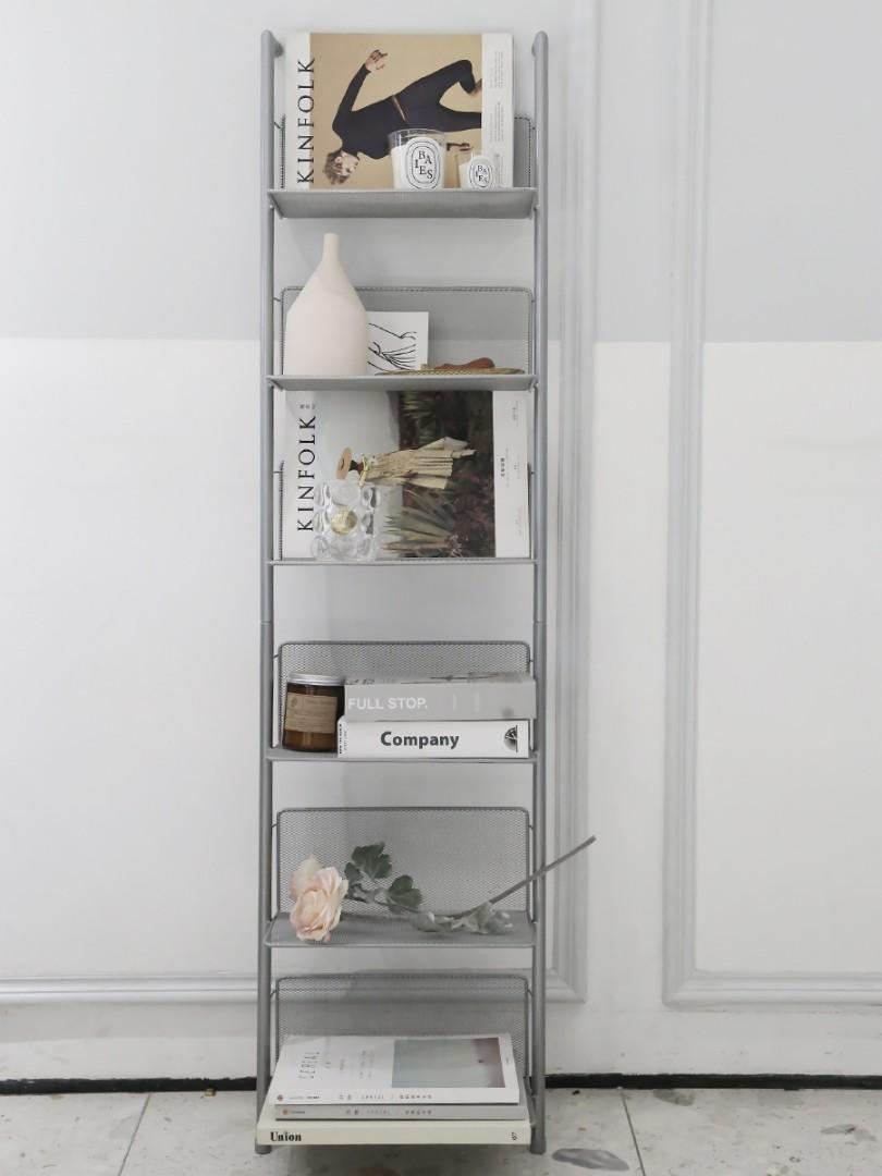[Instock] Display Ladder Metal Rack 6 Tier Shelf, Furniture & Home ...