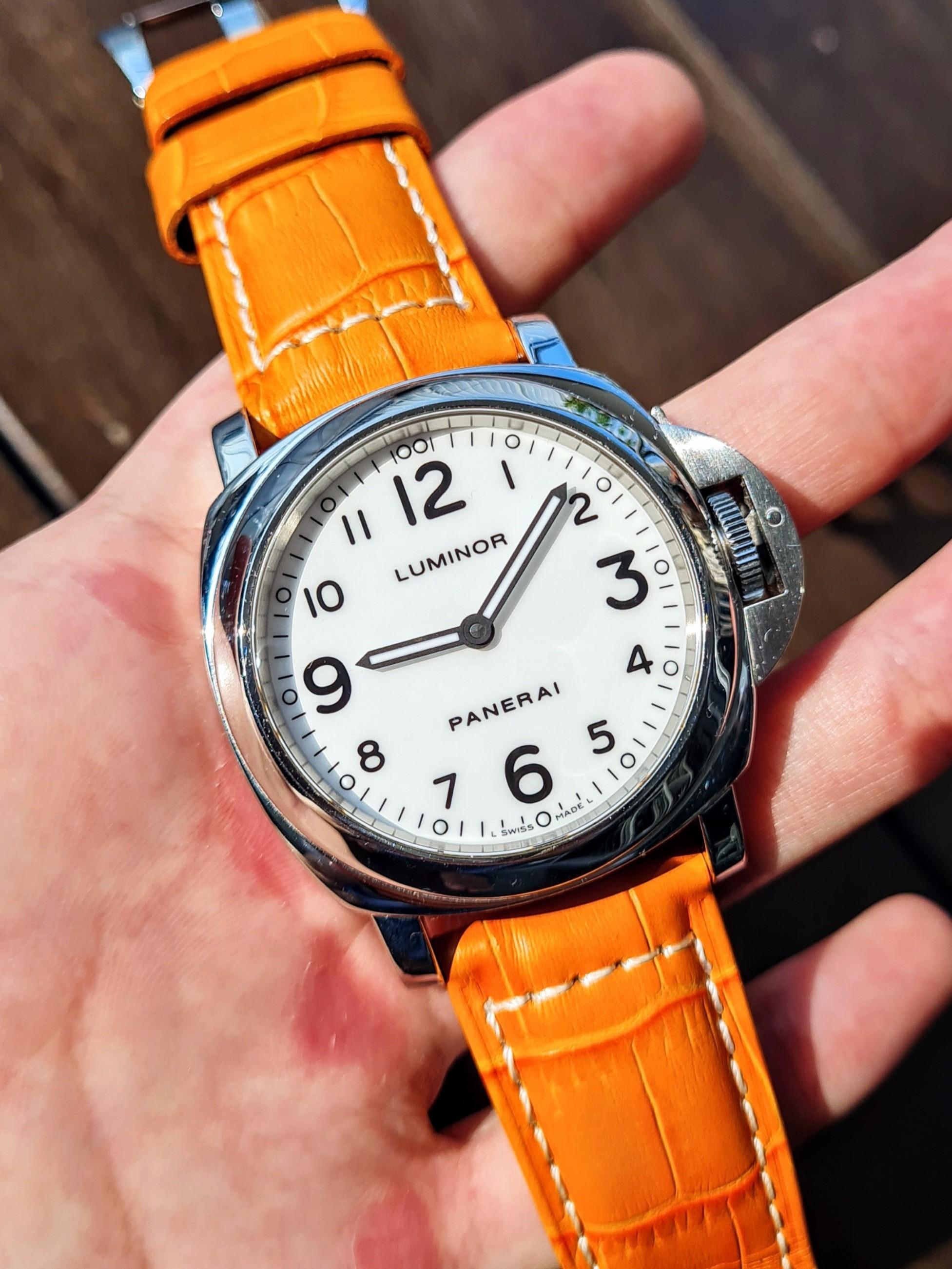 Full Set Panerai Luminor Base OP 6568 PAM 114 Manual Wind Dive Watch