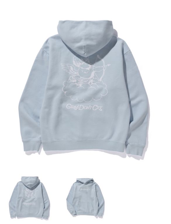 Girls Don't Cry Angel Hoodie (Baby Blue)