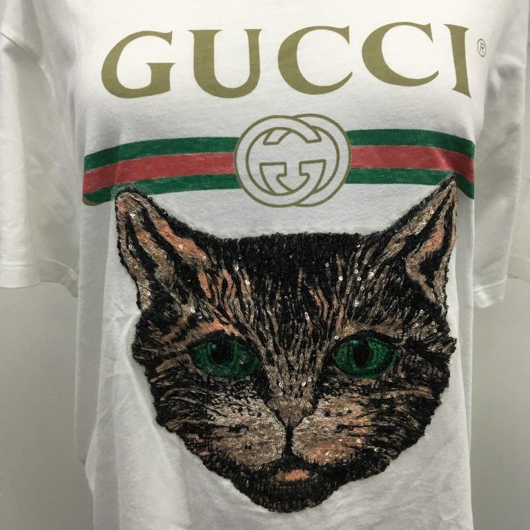 Gucci sequin cat shirt sale