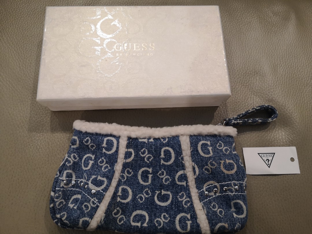 Guess pouch, Luxury, Bags & Wallets on Carousell
