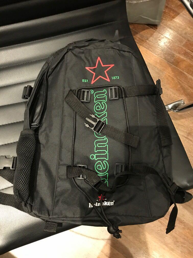 Heineken Medium Size Backpack, Men's Fashion, Bags, Backpacks on Carousell