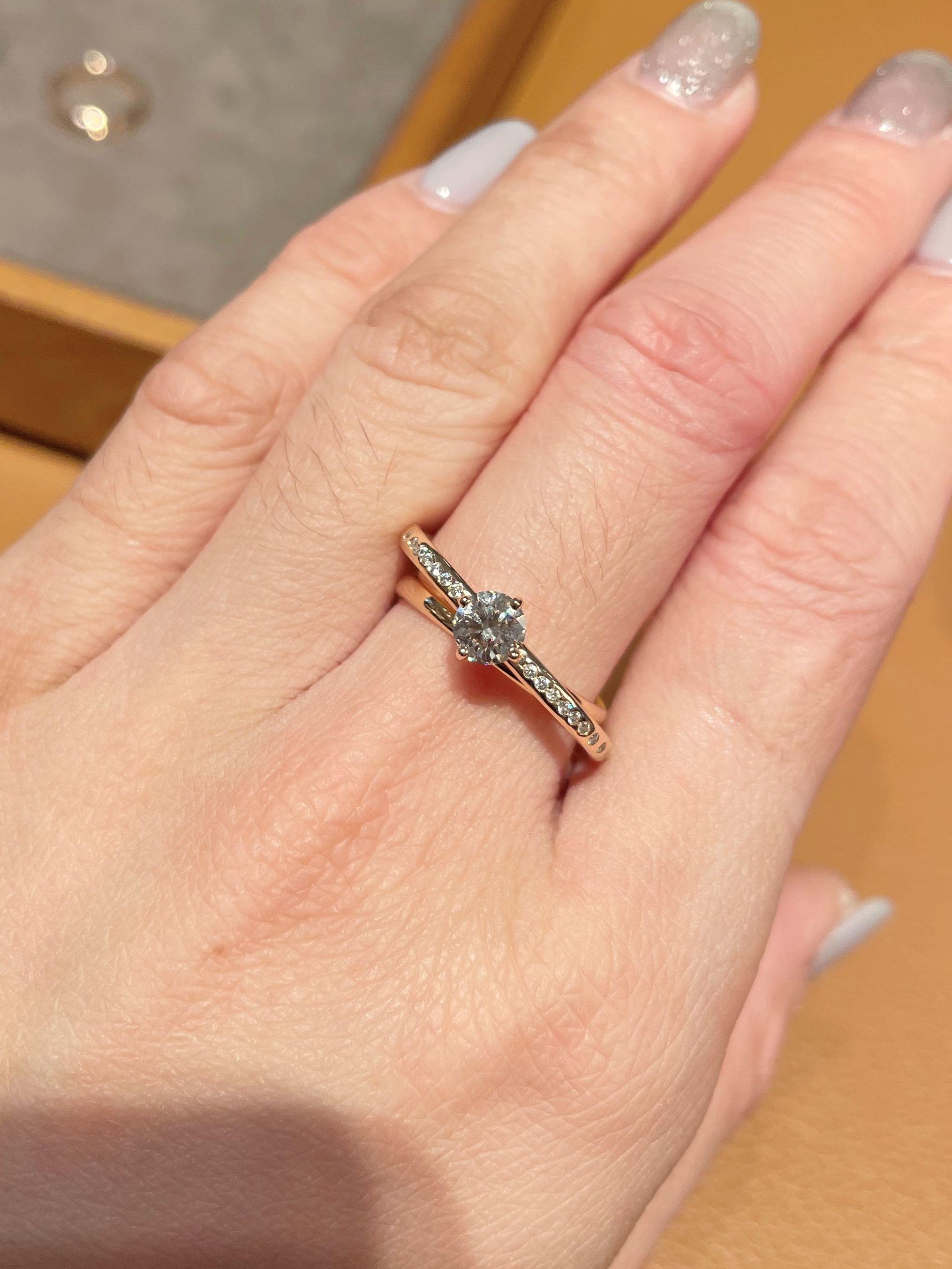 Hermes 50 Vertige Coeur Diamomd Ring medium model